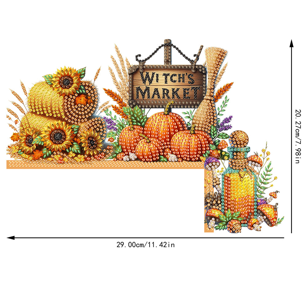 Cat Diamond Art Door Right Angle Sign 5D DIY Wooden Door Topper for Party Favors