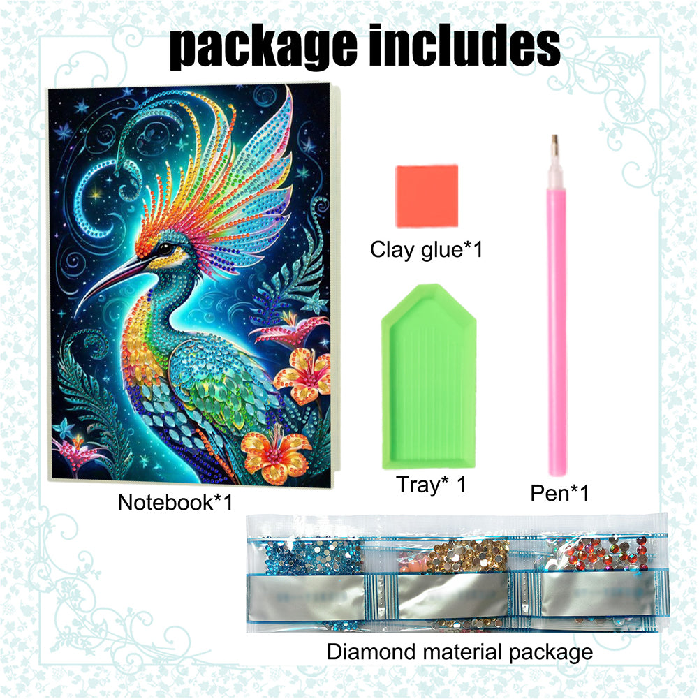DIY Special Shaped Diamond Painting Notebook 50 Pages A5 Diamond Art Diary Book