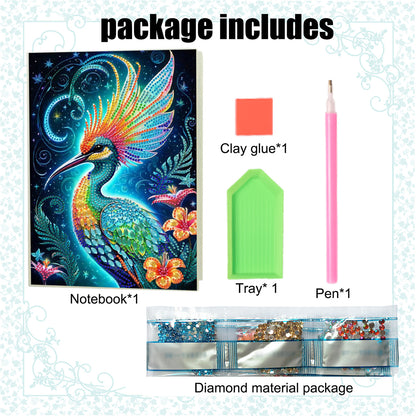 DIY Special Shaped Diamond Painting Notebook 50 Pages A5 Diamond Art Diary Book