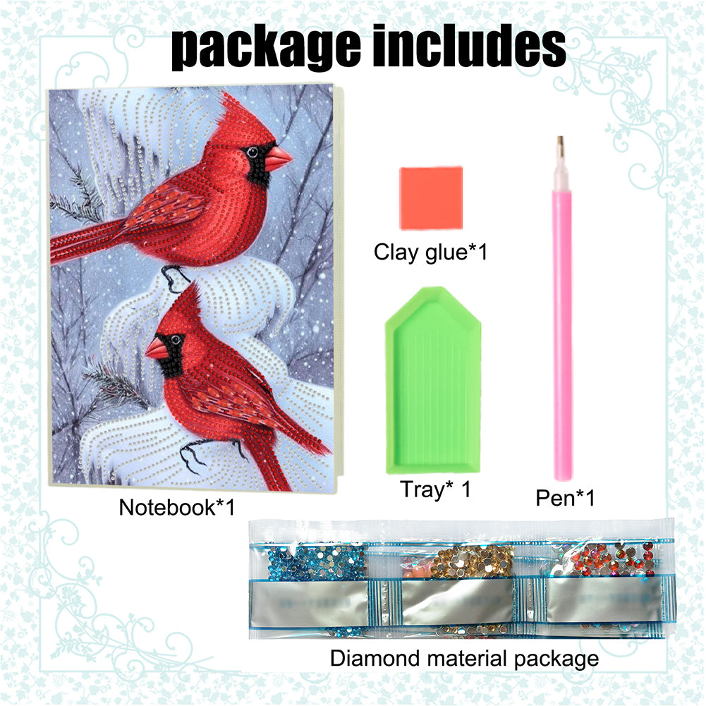 DIY Special Shaped Diamond Painting Notebook 50 Pages A5 Diamond Art Diary Book