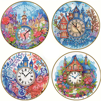 Diamond Crafts Projects Flowers Round Diamond Painting Table Mats for Home Decor