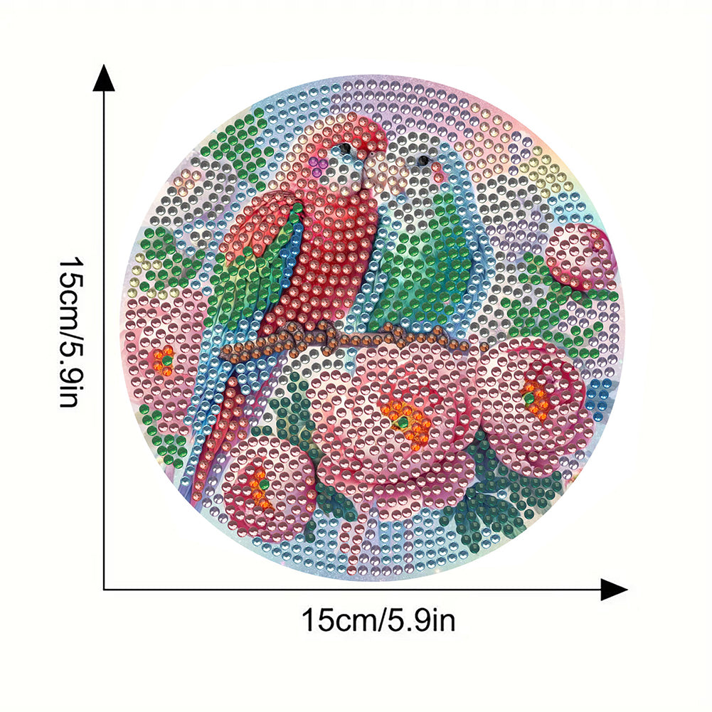 Diamond Crafts Projects Flowers Round Diamond Painting Table Mats for Home Decor