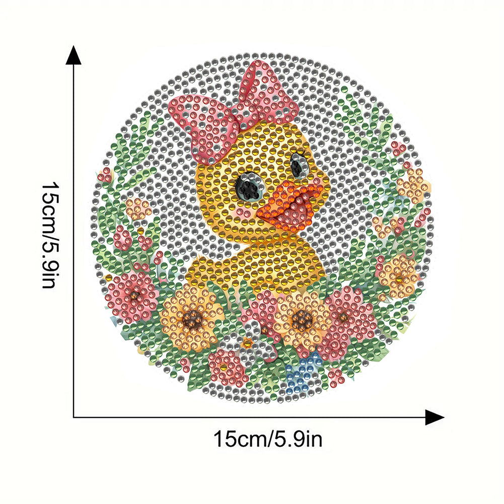 Diamond Crafts Projects Flowers Round Diamond Painting Table Mats for Home Decor