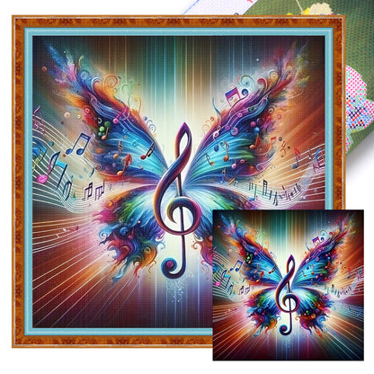 Note Butterfly - 11CT Stamped Cross Stitch 40*40CM