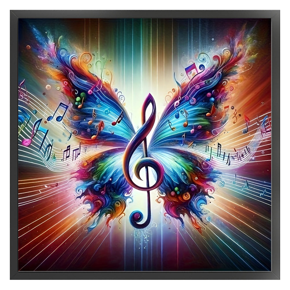 Note Butterfly - 11CT Stamped Cross Stitch 40*40CM