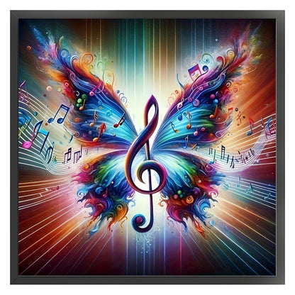 Note Butterfly - 11CT Stamped Cross Stitch 40*40CM