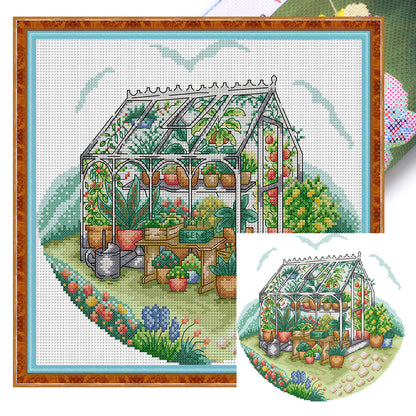 Sunny Garden - 14CT Stamped Cross Stitch 31*30CM£¨Joy Sunday£©
