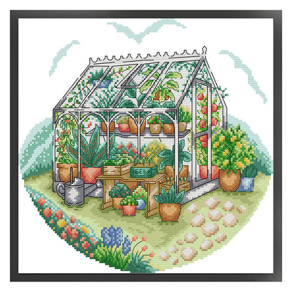 Sunny Garden - 14CT Stamped Cross Stitch 31*30CM£¨Joy Sunday£©