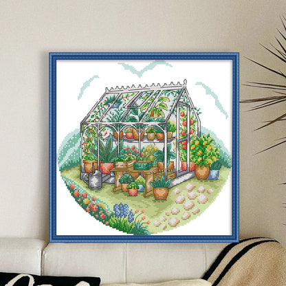 Sunny Garden - 14CT Stamped Cross Stitch 31*30CM£¨Joy Sunday£©