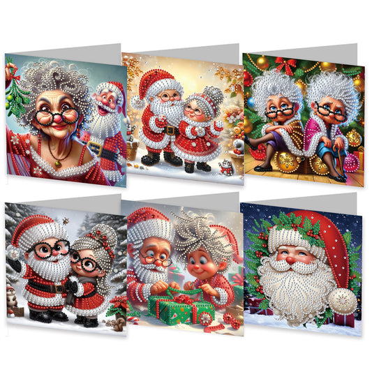 6/10/12 PCS DIY Diamond Art Greeting Cards Thank You Cards and Holiday Blessings