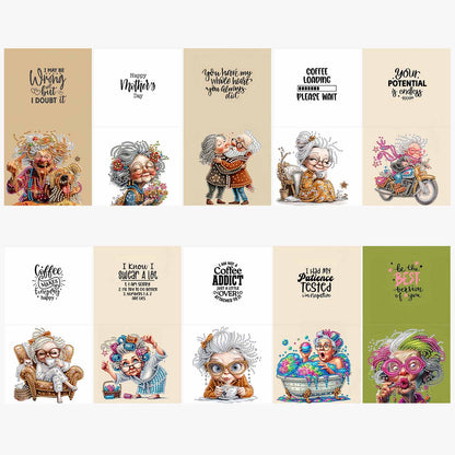 6/10/12 PCS DIY Diamond Art Greeting Cards Thank You Cards and Holiday Blessings