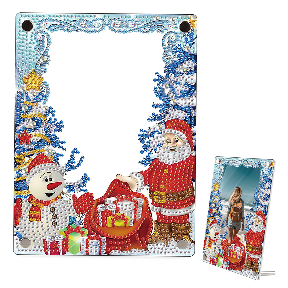 Christmas Special Shaped Diamond Painting Photo Frame for Home Office Decor