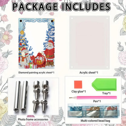 Christmas Special Shaped Diamond Painting Photo Frame for Home Office Decor