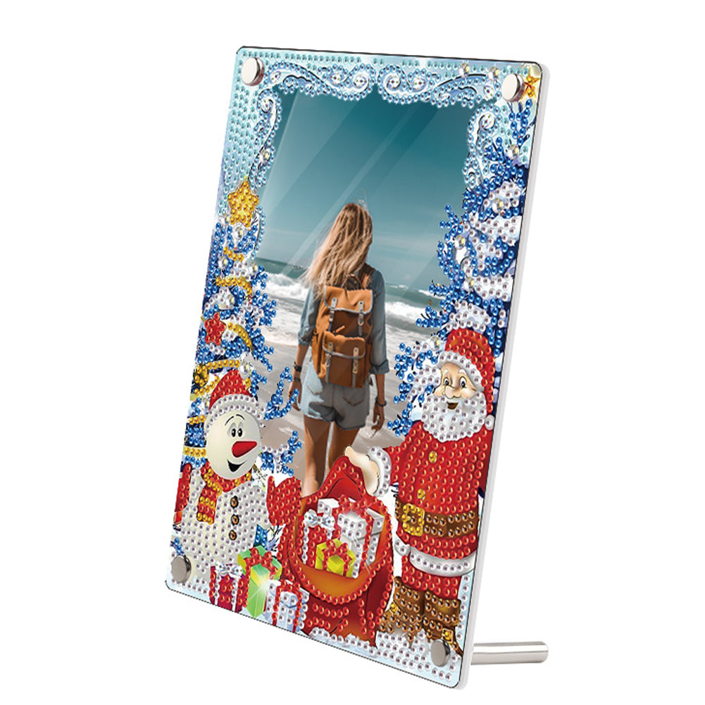 Christmas Special Shaped Diamond Painting Photo Frame for Home Office Decor