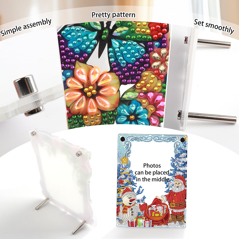 Christmas Special Shaped Diamond Painting Photo Frame for Home Office Decor