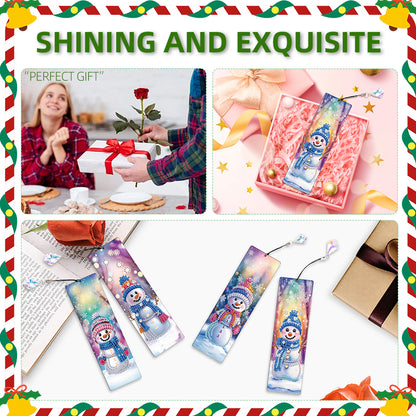 Christmas Winter Diamond Painting Diary Book with Crystal Pendant Bookmark Gifts