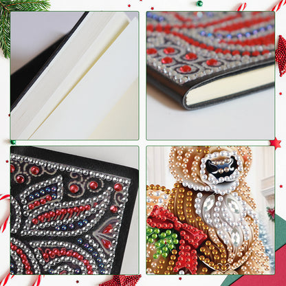Christmas Winter Diamond Painting Diary Book with Crystal Pendant Bookmark Gifts