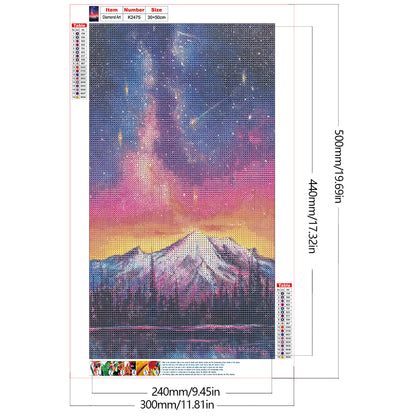 Aurora Peak - Full Round Drill Diamond Painting 30*50CM