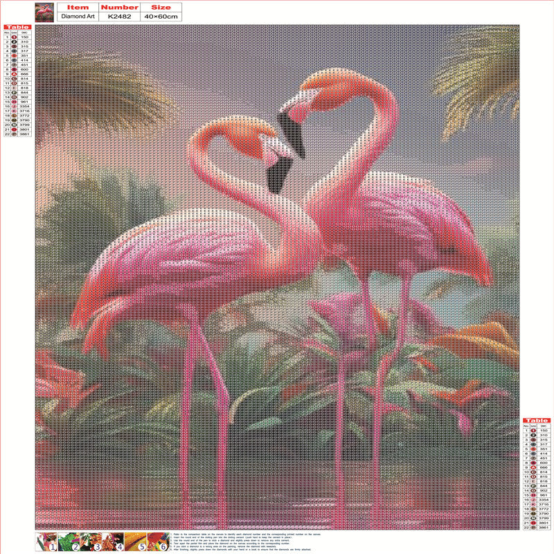 Flamingo - Full Round Drill Diamond Painting 40*60CM