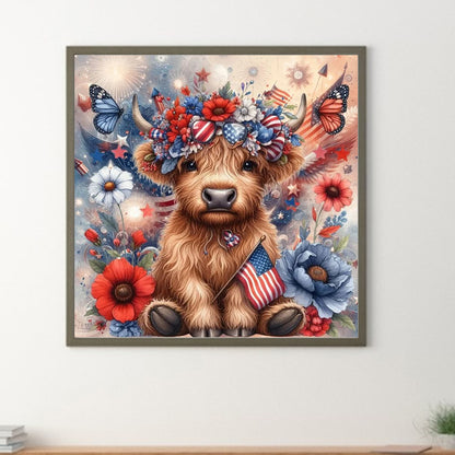 Flower Yak - Full Round Drill Diamond Painting 30*30CM