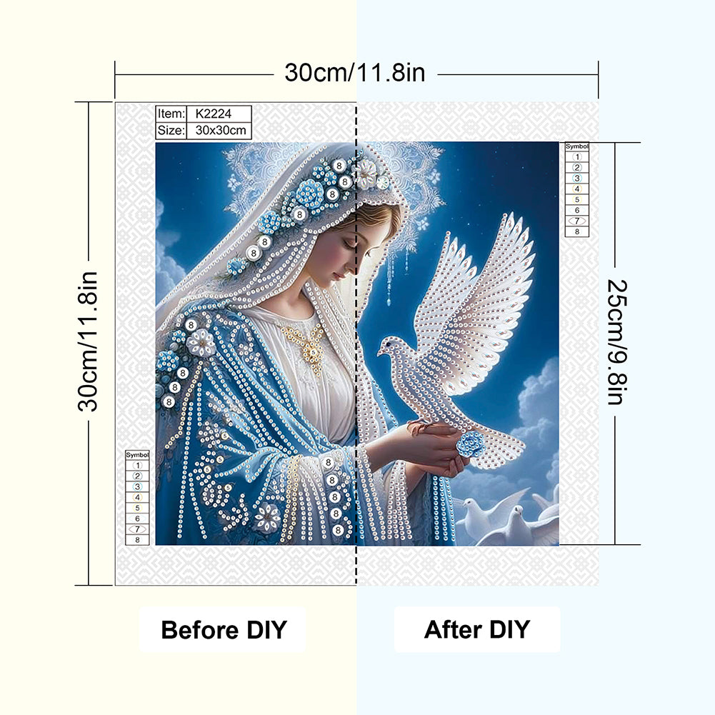Religion Madonna - Special Shaped Drill Diamond Painting 30*30CM
