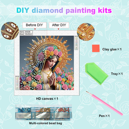Religion Madonna - Special Shaped Drill Diamond Painting 30*30CM
