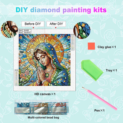 Religion Madonna - Special Shaped Drill Diamond Painting 30*30CM