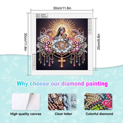 Religion Madonna - Special Shaped Drill Diamond Painting 30*30CM