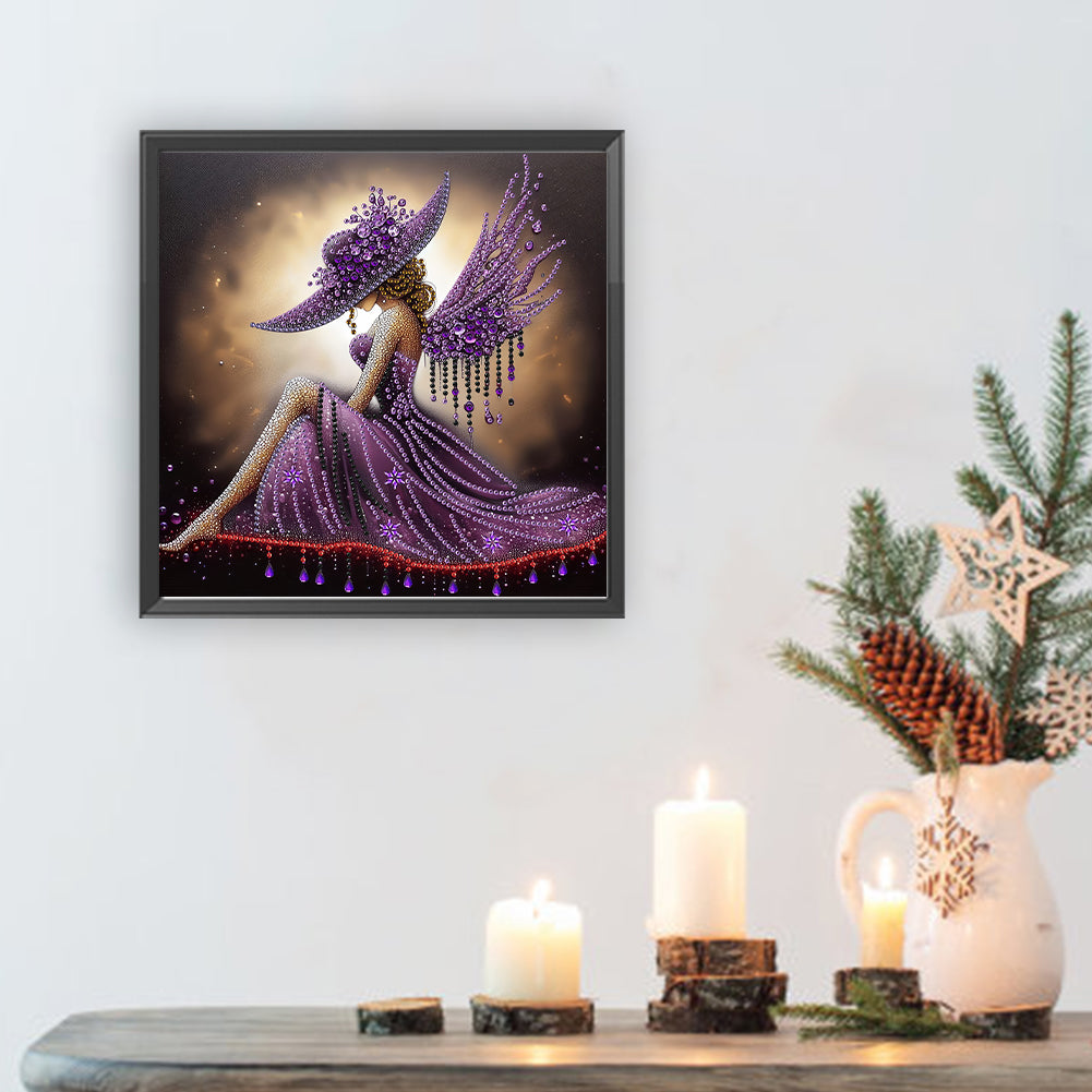 Elegant Lady In Top Hat - Special Shaped Drill Diamond Painting 30*30CM