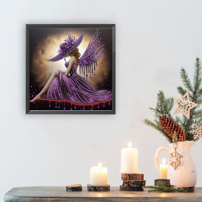 Elegant Lady In Top Hat - Special Shaped Drill Diamond Painting 30*30CM