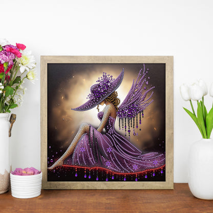 Elegant Lady In Top Hat - Special Shaped Drill Diamond Painting 30*30CM