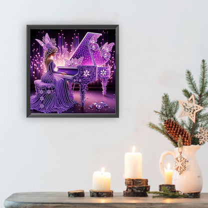 Elegant Lady In Top Hat - Special Shaped Drill Diamond Painting 30*30CM