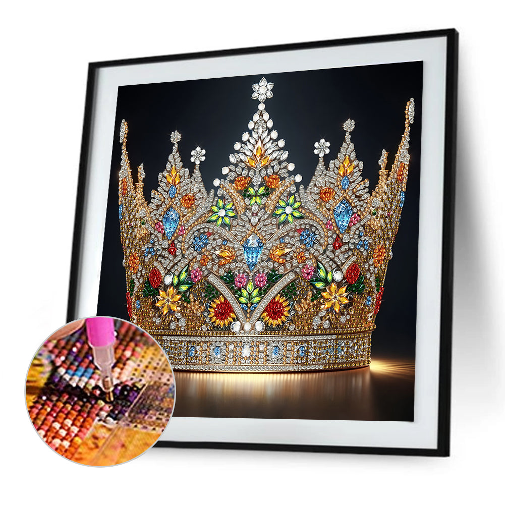 Gorgeous Crown - Special Shaped Drill Diamond Painting 30*30CM