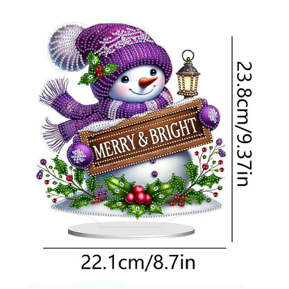 2D Flat Christmas Table Top Diamond Painting Ornament Kits Double-sided Effect
