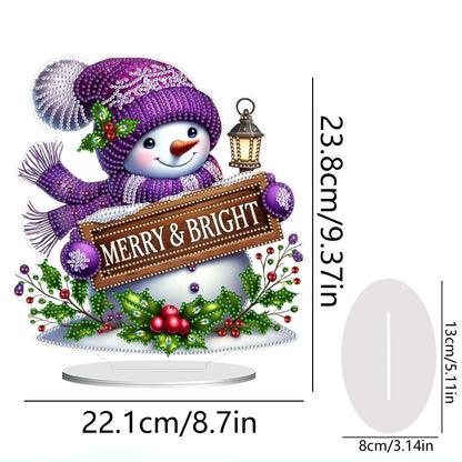 2D Flat Christmas Table Top Diamond Painting Ornament Kits Double-sided Effect