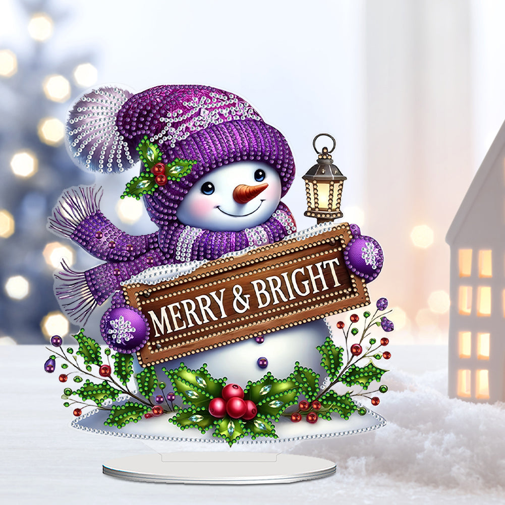 2D Flat Christmas Table Top Diamond Painting Ornament Kits Double-sided Effect