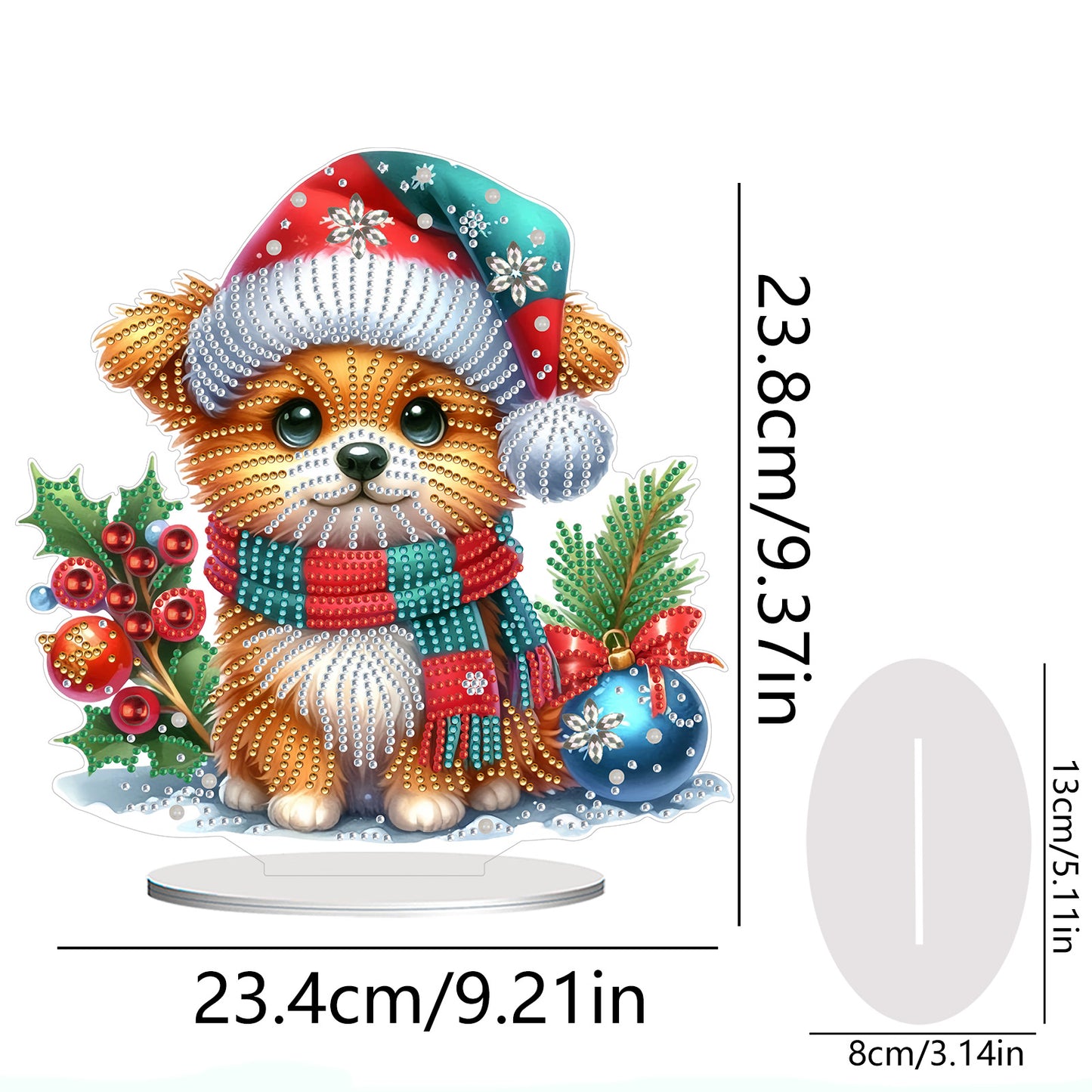 2D Flat Christmas Table Top Diamond Painting Ornament Kits Double-sided Effect