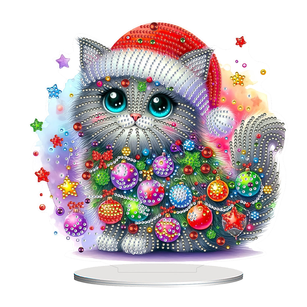 2D Flat Christmas Table Top Diamond Painting Ornament Kits Double-sided Effect