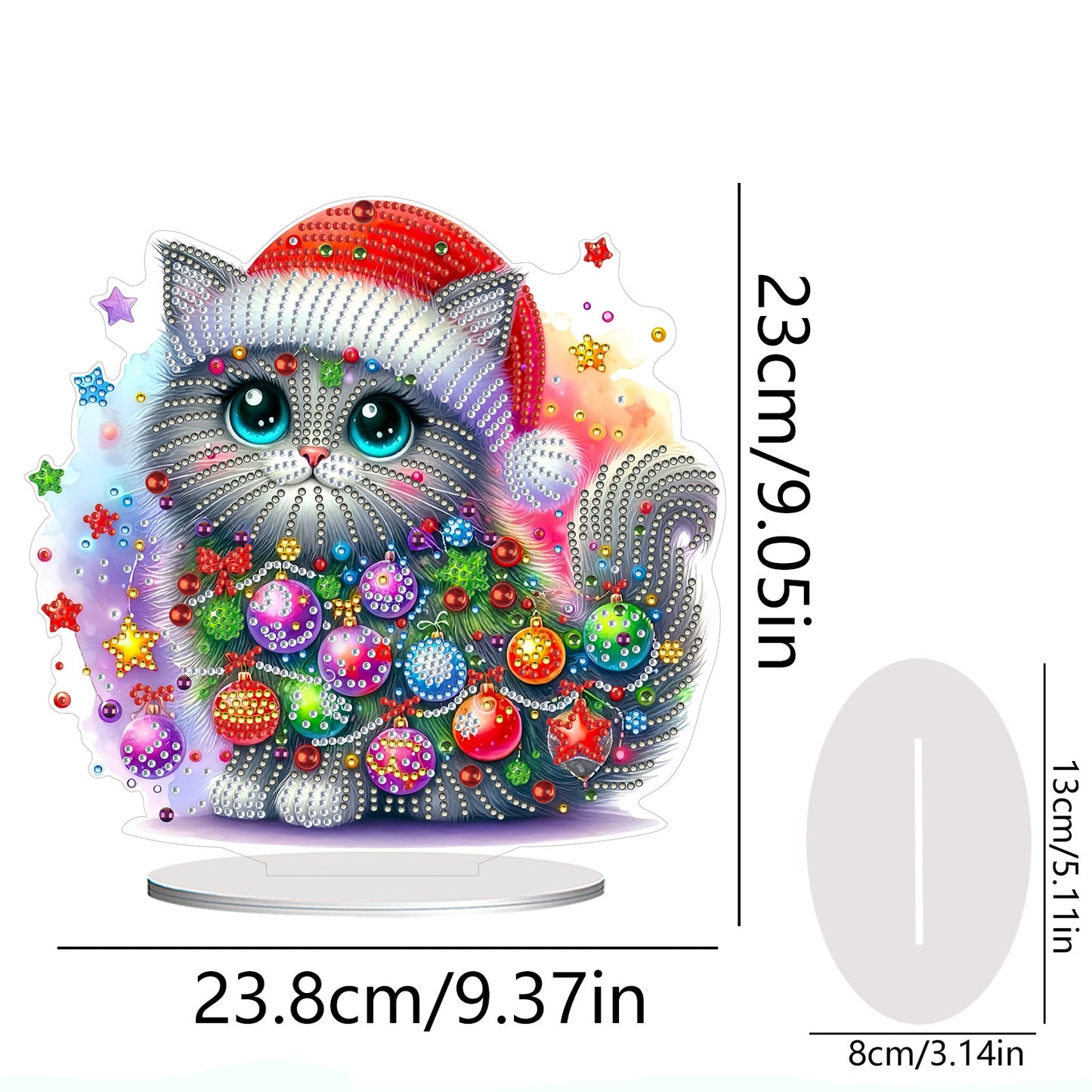 2D Flat Christmas Table Top Diamond Painting Ornament Kits Double-sided Effect