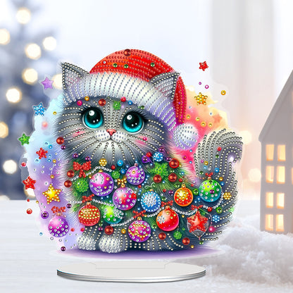 2D Flat Christmas Table Top Diamond Painting Ornament Kits Double-sided Effect