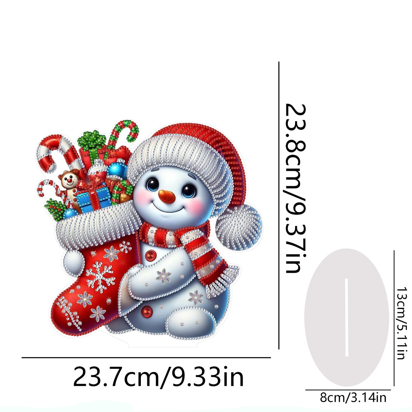 2D Flat Christmas Table Top Diamond Painting Ornament Kits Double-sided Effect