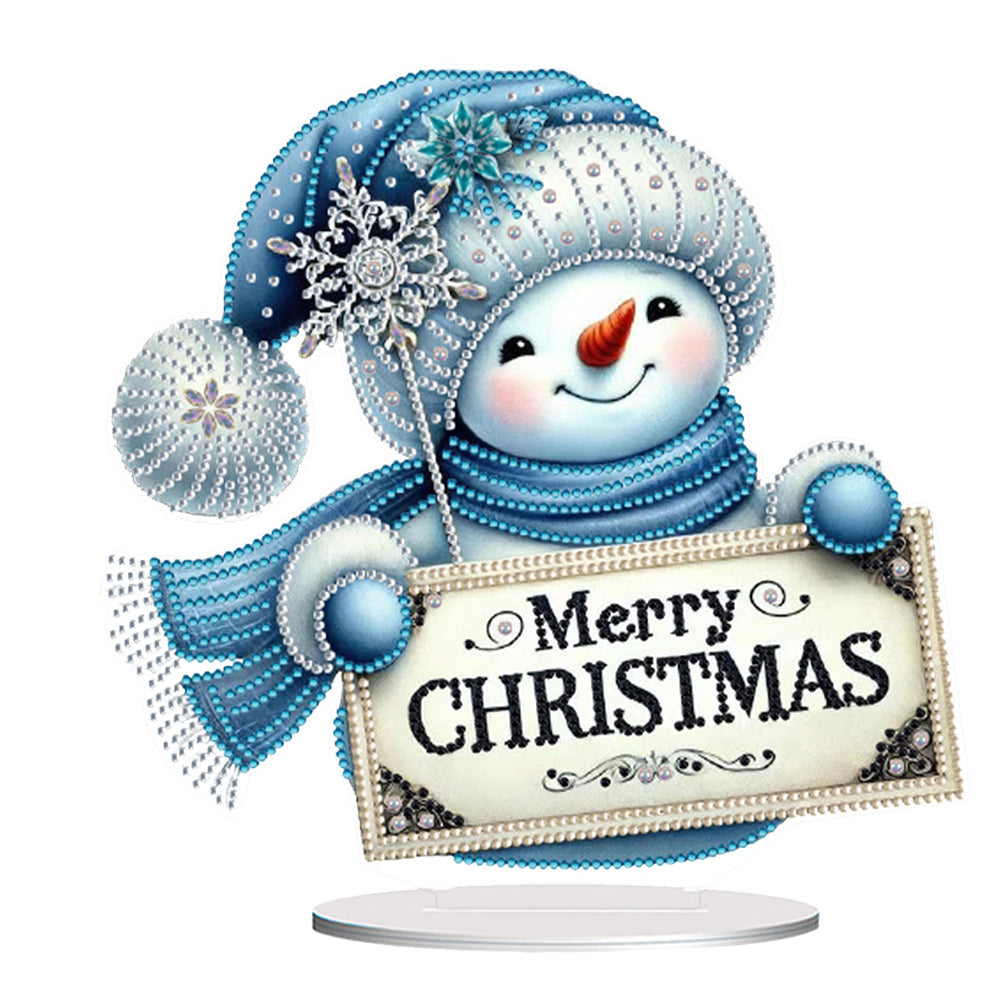 2D Flat Christmas Table Top Diamond Painting Ornament Kits Double-sided Effect