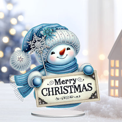 2D Flat Christmas Table Top Diamond Painting Ornament Kits Double-sided Effect