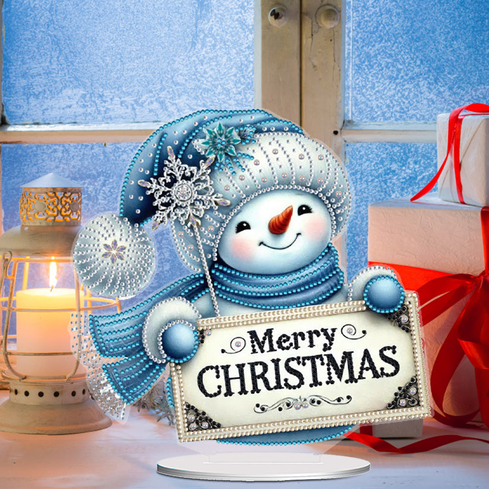 2D Flat Christmas Table Top Diamond Painting Ornament Kits Double-sided Effect