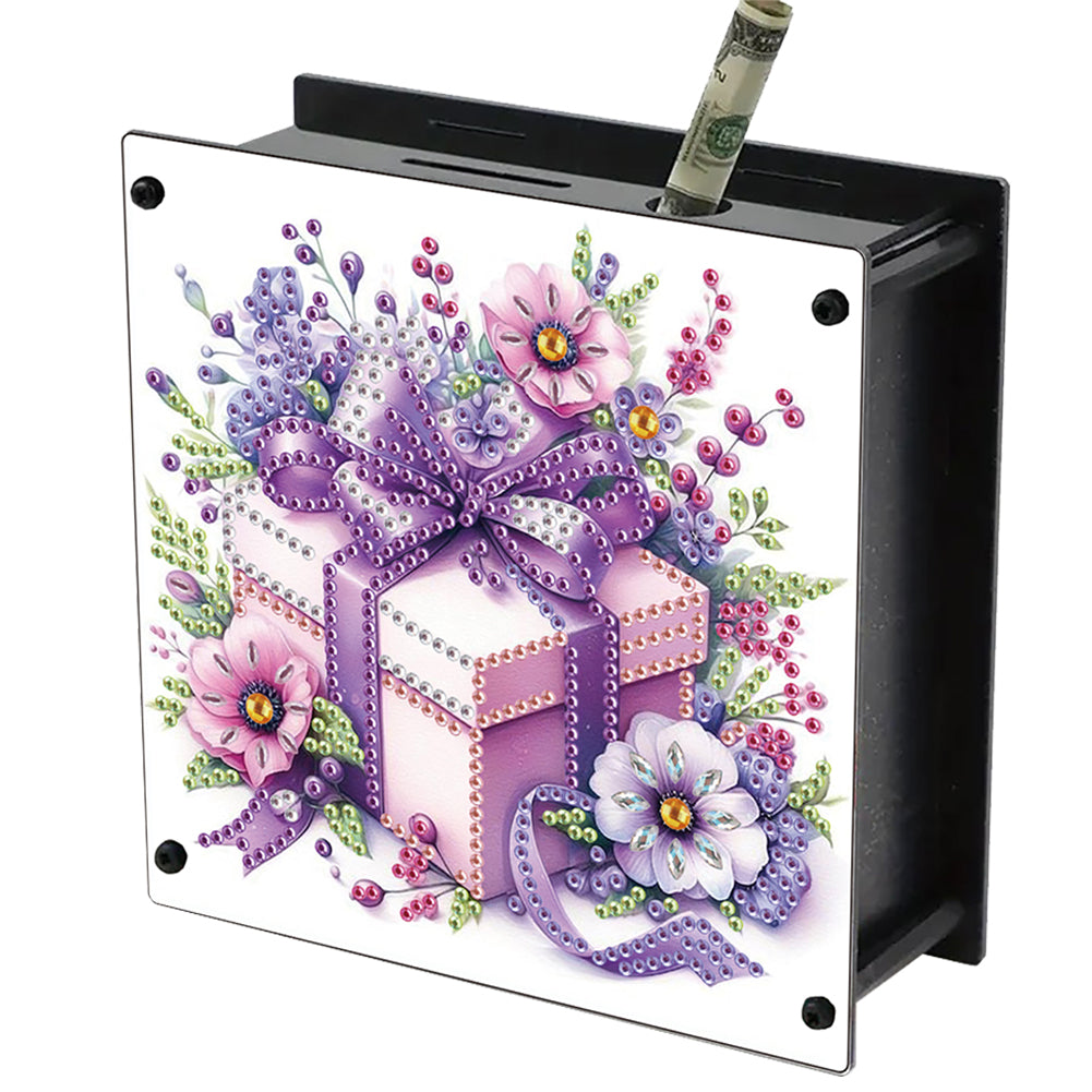 Cat Diamond Painting Money Saving Box Diamond Painting Change Holder Case Decors