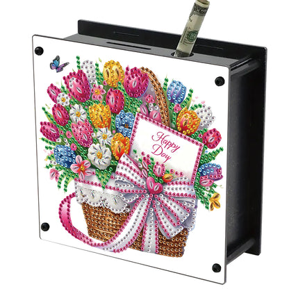Cat Diamond Painting Money Saving Box Diamond Painting Change Holder Case Decors