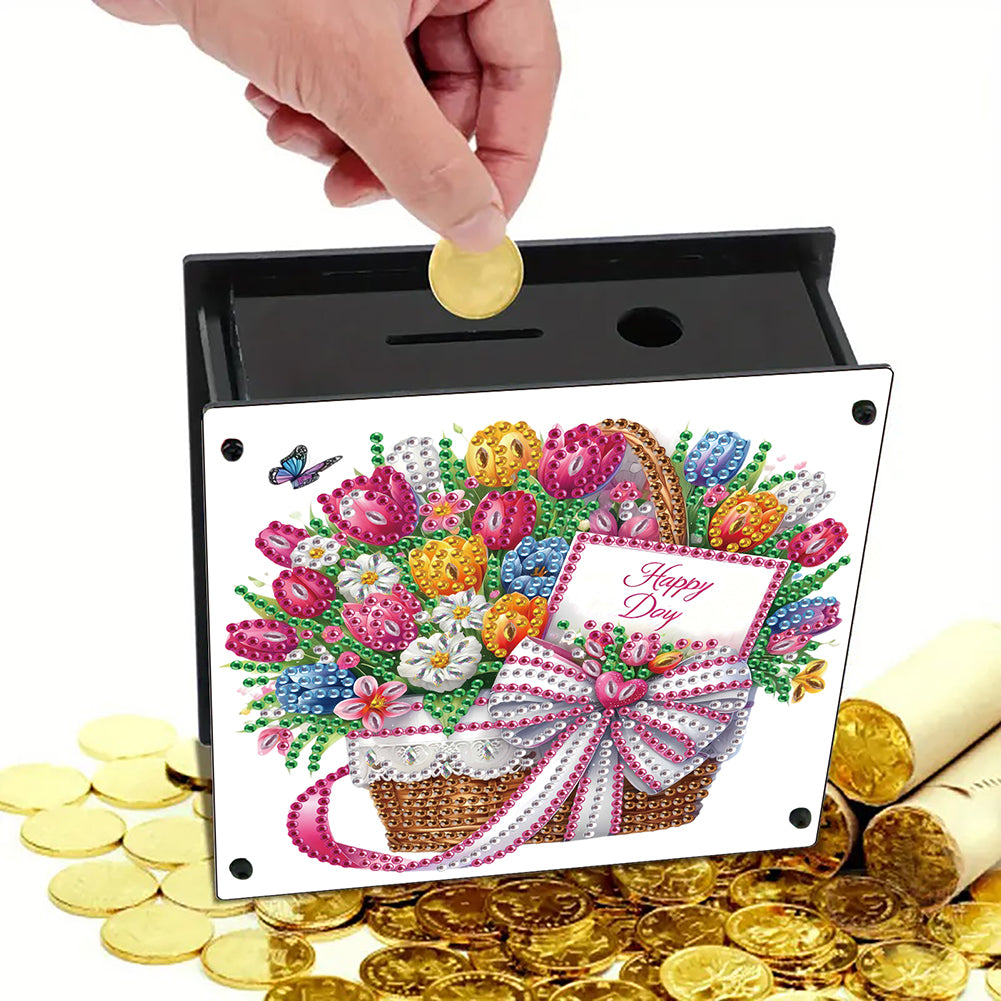 Cat Diamond Painting Money Saving Box Diamond Painting Change Holder Case Decors