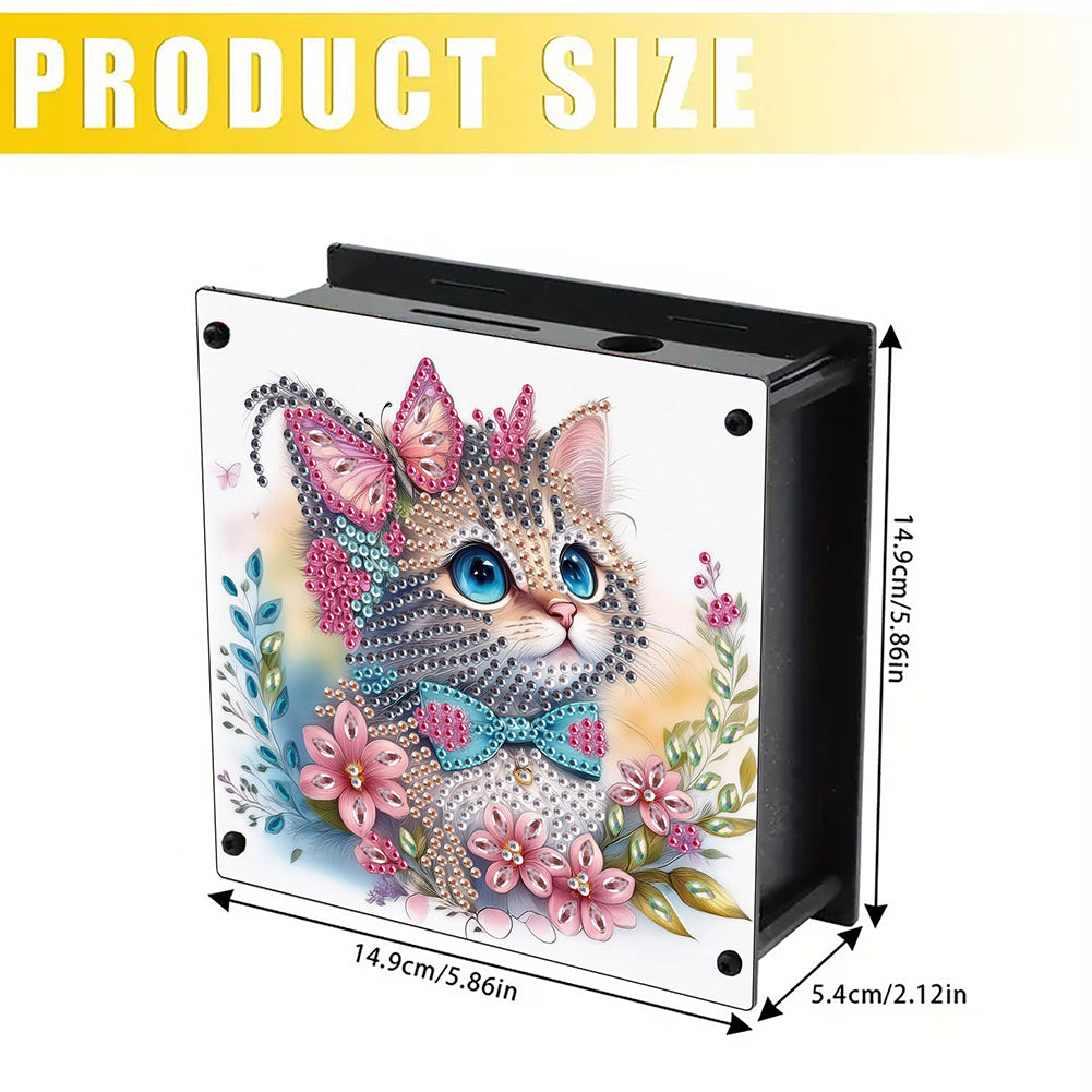 Cat Diamond Painting Money Saving Box Diamond Painting Change Holder Case Decors