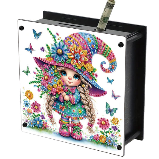 Cat Diamond Painting Money Saving Box Diamond Painting Change Holder Case Decors