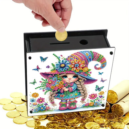 Cat Diamond Painting Money Saving Box Diamond Painting Change Holder Case Decors
